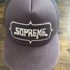 SUPREME メッシュトラッカーキャップ パープル