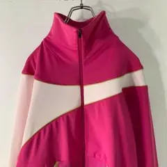 希少 00s NIKE ロゴ 刺繍 切替 バイカラー トラック トップ ジャージ