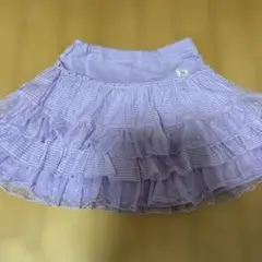 ♡一度着用mezzo piano可愛いパープルフリルスカパン120