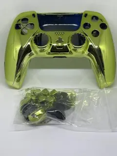 PS5 コントローラー用 クロームハウジング付きミラーシェル グリーン