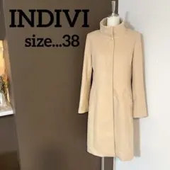 INDIVI インディヴィ ロングコート スタンドカラーコート ウールコート