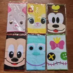 ☆ディズニー　顔柄ミニタオル☆