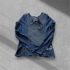 AZUL 黒メッシュ 長袖 トップス