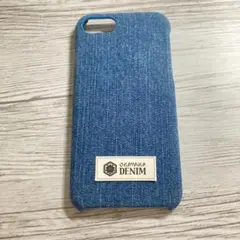iPhone SE2 SE3用 スマホケース デニム生地　綿100　ブルー　青