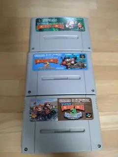 【スーパーファミコンソフト3本セット】スーパードンキーコング1、2、3