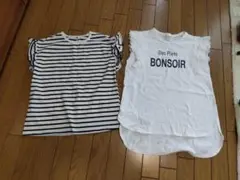 フリル付き Tシャツ 140サイズ２枚セット
