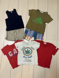 カジュアルTシャツ 80.90cm5点セットパンツ2枚まとめ売り