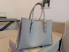 グレー 合成皮革 ビジネスバッグ 中型