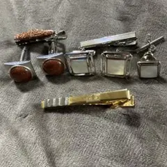 GIVENCHY ジバンシィ ◆礼装◆カフスボタン＆ネクタイピン◇白蝶貝◇砂金◇