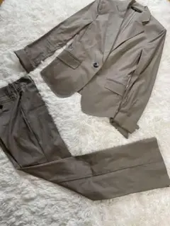 23区 パンツスーツ ストレッチ ウォッシャブル ベージュ