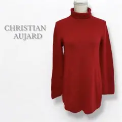 カシミヤ100% クリスチャンオジャール　タートルネック　セーター　赤　日本製