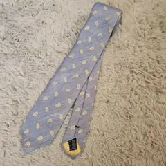 葉っぱ模様のグレー ネクタイ