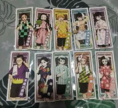 極楽湯×鬼滅の刃　購入特典A.B千社札風シール ポストカード
