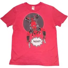 アメカジ マーベル デッドプール 半袖Tシャツ 赤 L