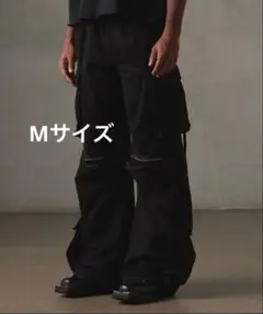 GRANCY カーゴパンツ　ブラック　M(短時間出品) GRANCY】ZipDesign CargoPants / ジップデザイン カーゴパンツ