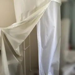 ホワイト スチール製 丸型ハンガーラック