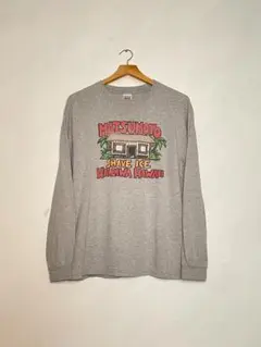 【anvil】 ロングスリーブTシャツ｜L｜メンズ｜グレー｜ロゴ｜ホンジュラス