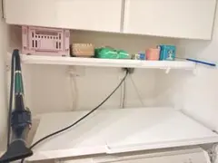 山崎実業 伸縮 つっぱり棒用棚板 L ホワイト 2つセット
