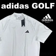 【L】アディダス ゴルフ GOLF BOSジャカード 半袖 モックネックシャツ