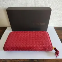 【BOTTEGA VENETA】ボッテガヴェネタ 長財布 レッド 赤
