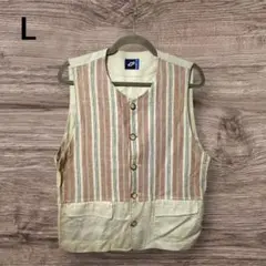 mr.junko ミスタージュンコ ストライプ コットン ベスト 春物 春服