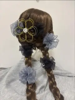 髪飾り　卒業式/成人式/七五三/和装/振袖/結婚式 水引アート、ディップアート