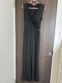 社交ダンス　スタンダード　ラテン　ブラック ノースリーブ サロペット　美品