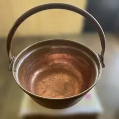純銅製 銅鍋 山菜鍋 37型 送料込み 純銅製 銅鍋 山菜鍋 37型 送料込み