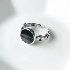 black stone onepoint ring シルバーリング
