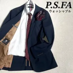 未使用級　P.S.FA テーラードジャケット　洗える　メンズ　ネイビー　XL