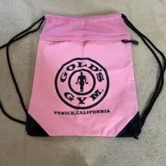 GOLD'S GYM ピンク ドローストリングバッグ