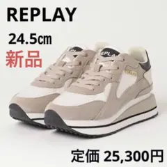 【新品】定価25,300円 完売品❤︎REPLAY 厚底レザースニーカー 半額以下