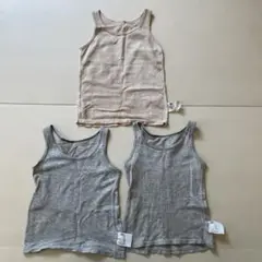 UNIQLO ユニクロ 肌着 タンクトップ 3枚 セット メッシュ グレー