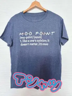 MOO POINT Tシャツ ダークブルー