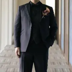 【白黒セット売り】【結婚式】タキシード　ウイングカラーシャツ