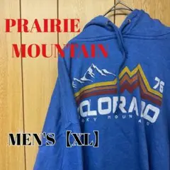 TR159【US輸入】PRAIRIE MOUNTAIN　パーカー【XL】ブルー