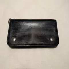 美品✨　ザ　ワンダーラスト　日本製　レザー　トラッカーウォレット　ブラック