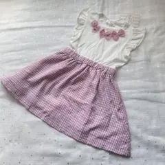 新品タグ付き リボン ワンピース 90