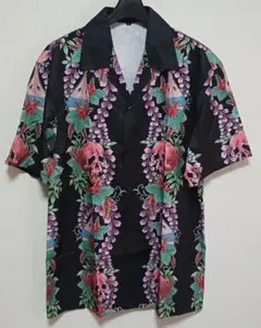 新品●スカルプリント●アロハシャツ 半袖●Ｌ