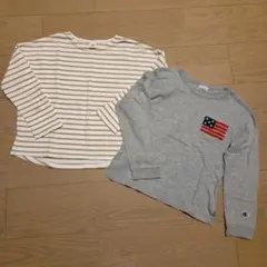 devilrockとChampionの長袖カットソー 130㎝ 2枚セット