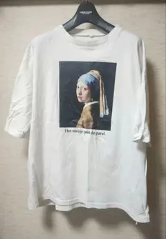 フェルメール 「真珠の耳飾りの少女」絵画Tシャツ