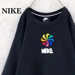 【ゴツナイキ・風車ロゴ】NIKE ナイキ スウェット センターロゴ 黒 ブラック