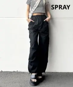 SPRAY スピンドルベーカーカーゴパンツ 黒 ブラック レディース Fサイズ
