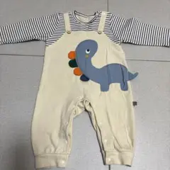 恐竜刺繍オーバーオール 長袖 80サイズ