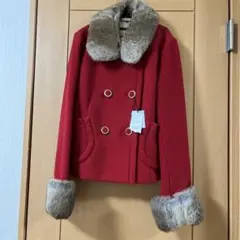 新品INGNI ラビットファー付きウールコート