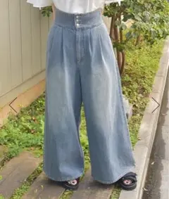 アクシーズファム ハイウエストデニム