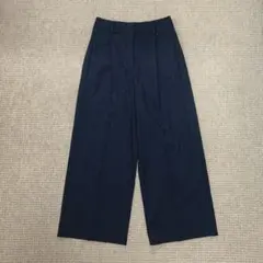プラステ PLST リネンブレンド ワイド パンツ S 69 NAVY