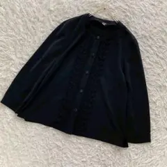 Poshii ブラウス ブラック 13号 フォーマル キレイめ 上品