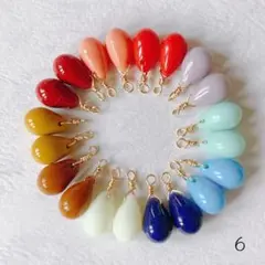 6 チェコドロップビーズ オパック