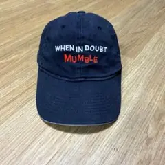 ヴィンテージ　コットンキャップ　刺繍ロゴ　古着　ブラック